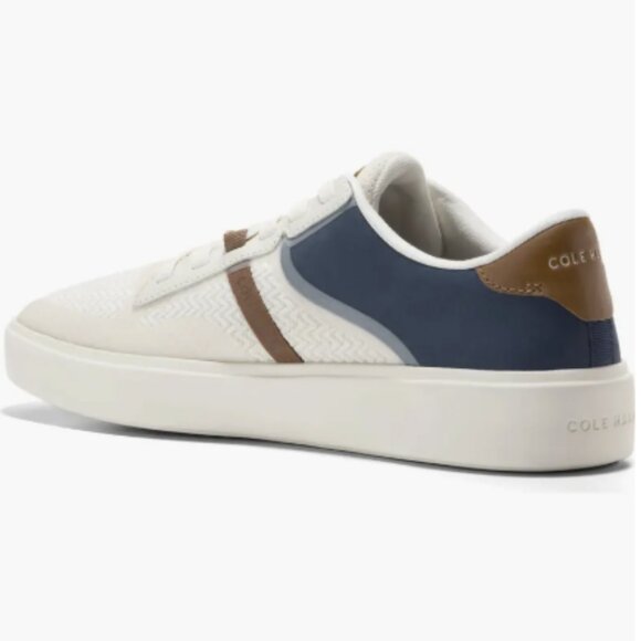 Cole Haan Men's Grand Crosscourt Winner Sneaker Ivory/Navy/Tan Size 13 NWB - Picture 3 of 16